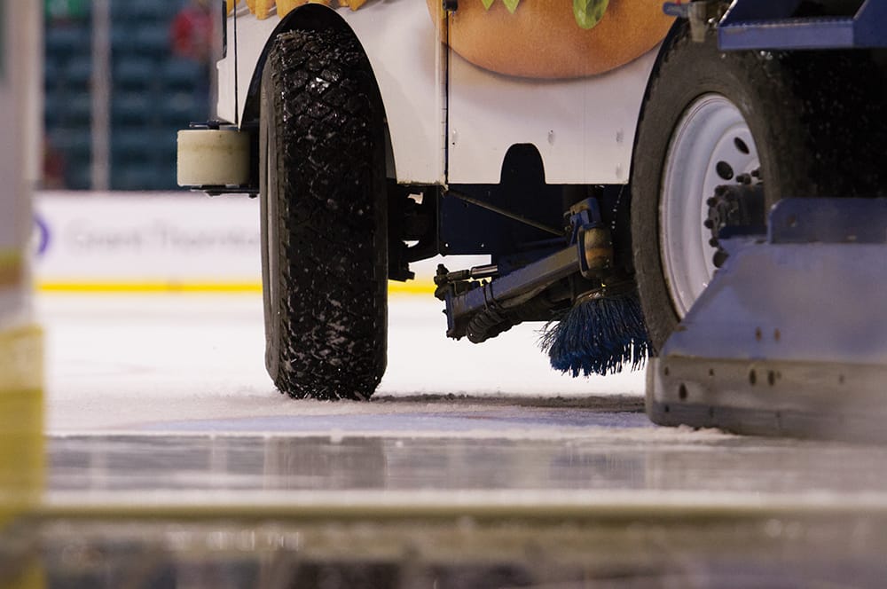 Zamboni on the ice